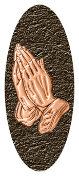 330 D516 516 BZ CP Praying Hands Bronze Copper